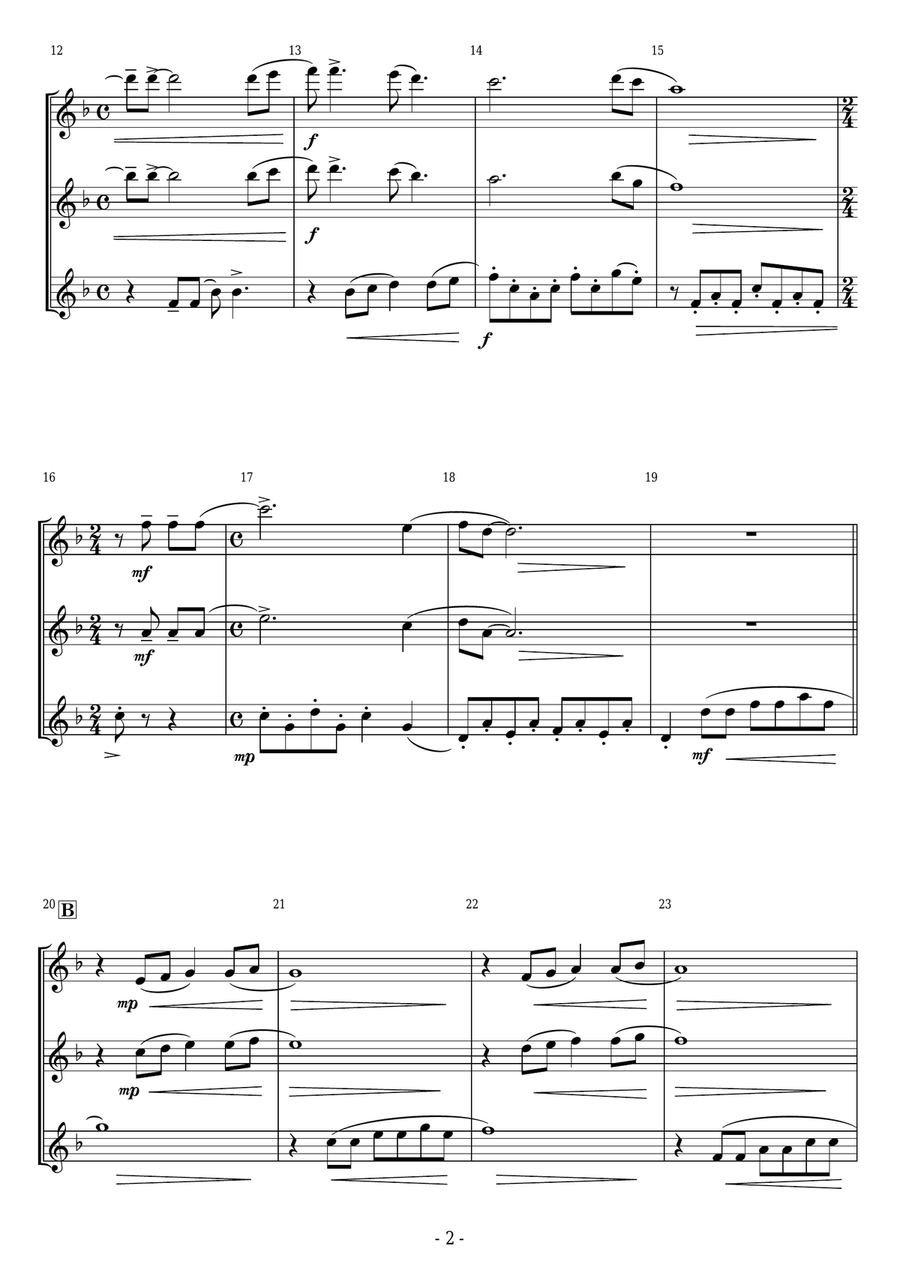 The Sound Of Silence Woodwind Trio scores gallery preview page 2
