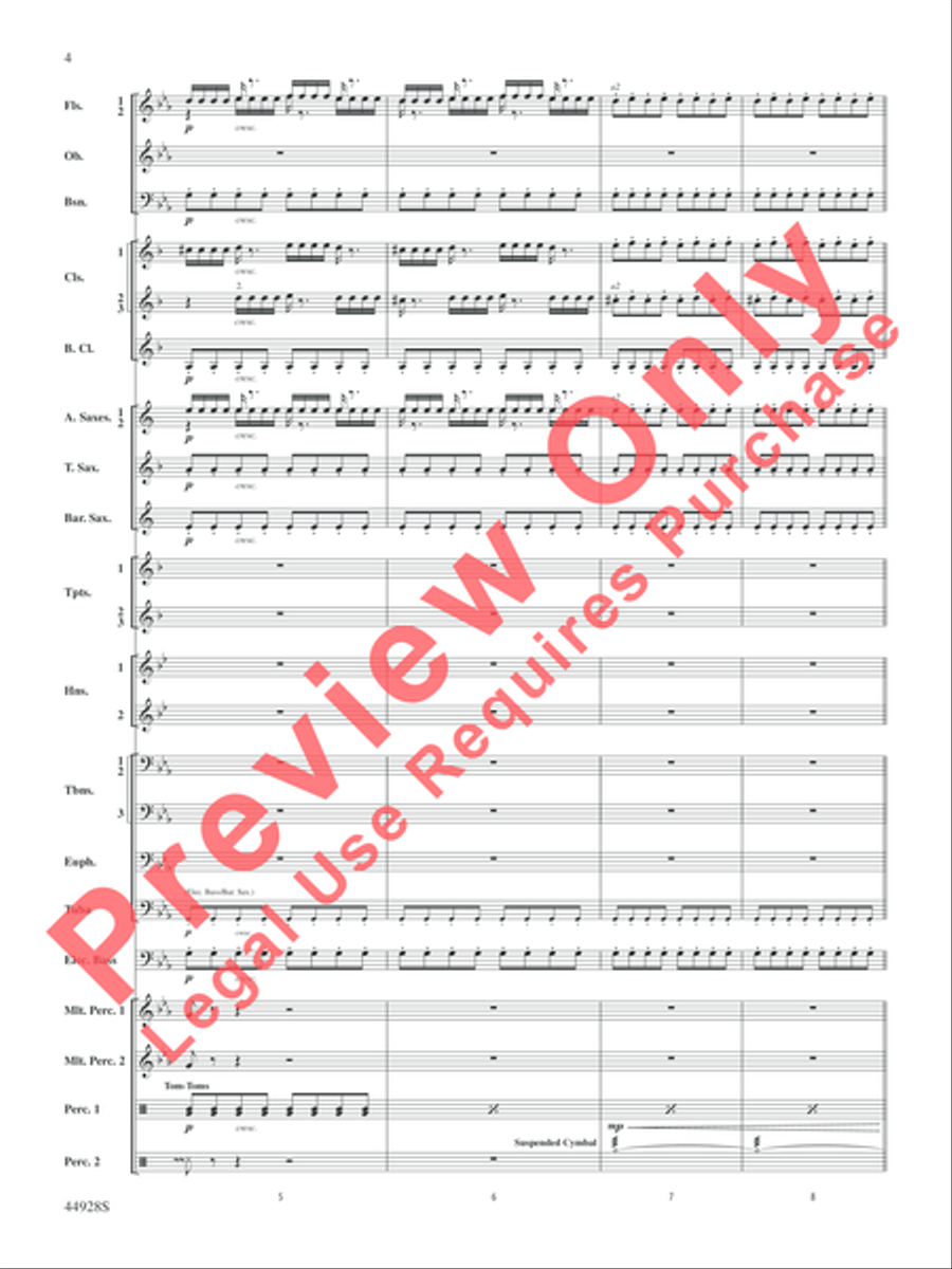 Dreams of Fireflies (On a Christmas Night) Concert Band scores gallery preview page 22