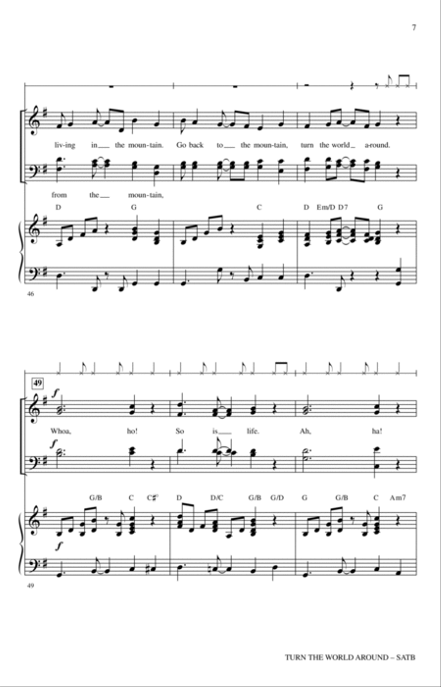 Turn The World Around 4-Part scores gallery preview page 6