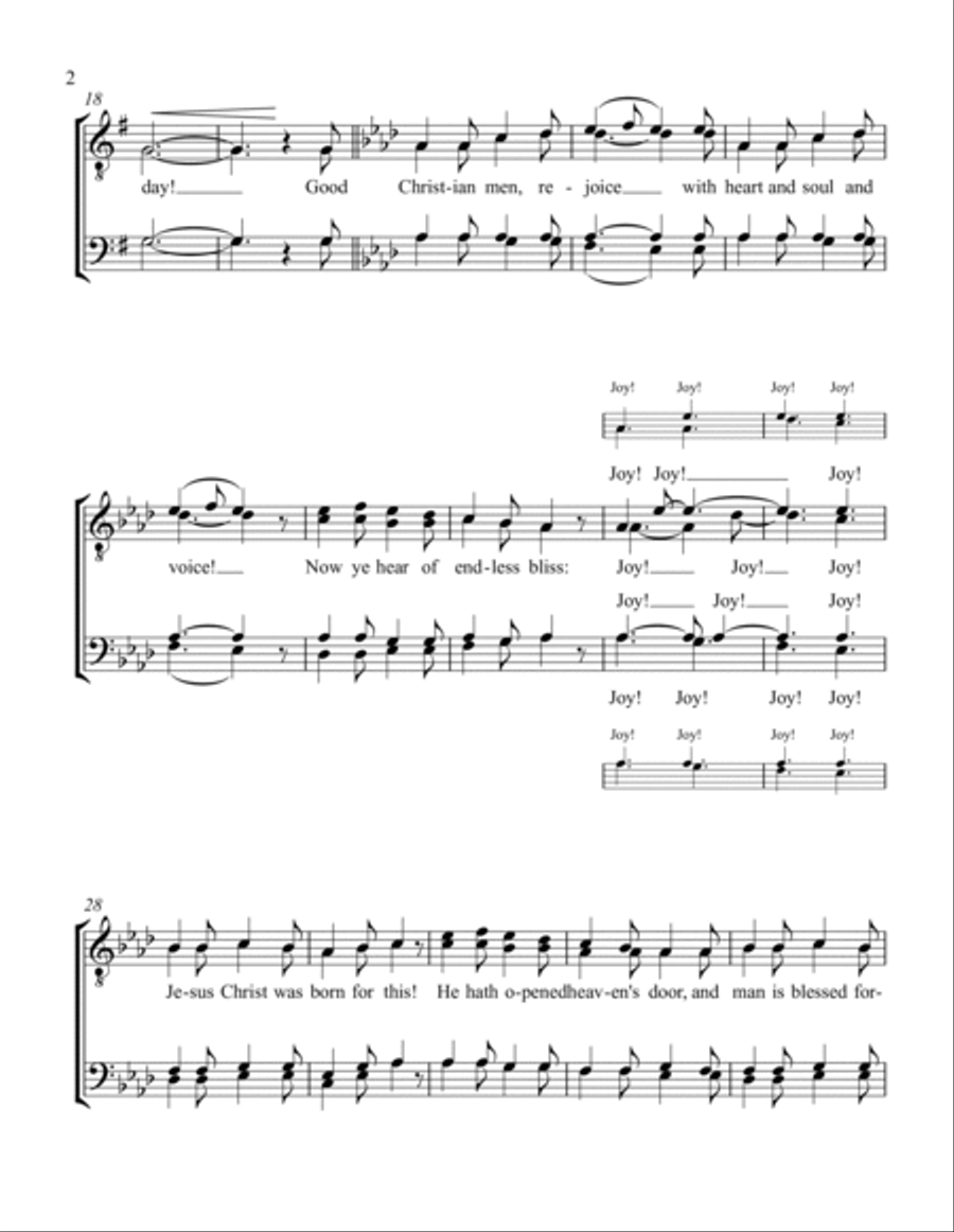 Good Christian Men Rejoice A Cappella scores gallery preview page 2