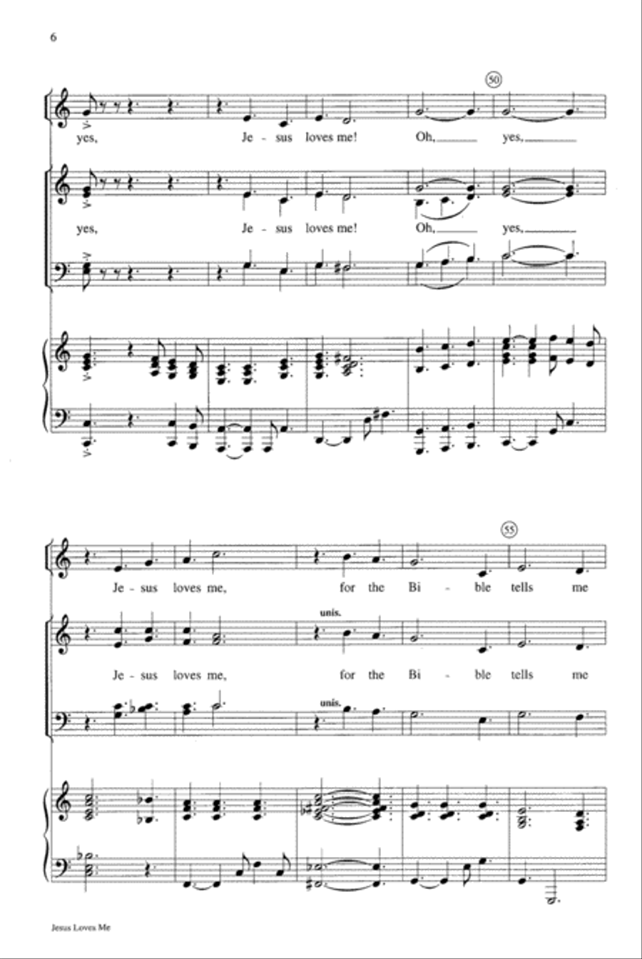 Jesus Loves Me 4-Part scores gallery preview page 7