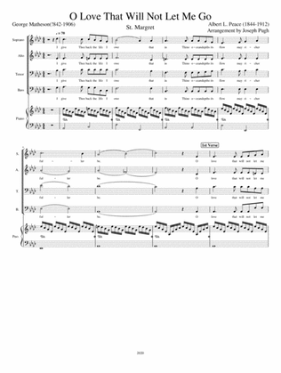 O Love That Will Not Let Me Go (SATB+ Piano)