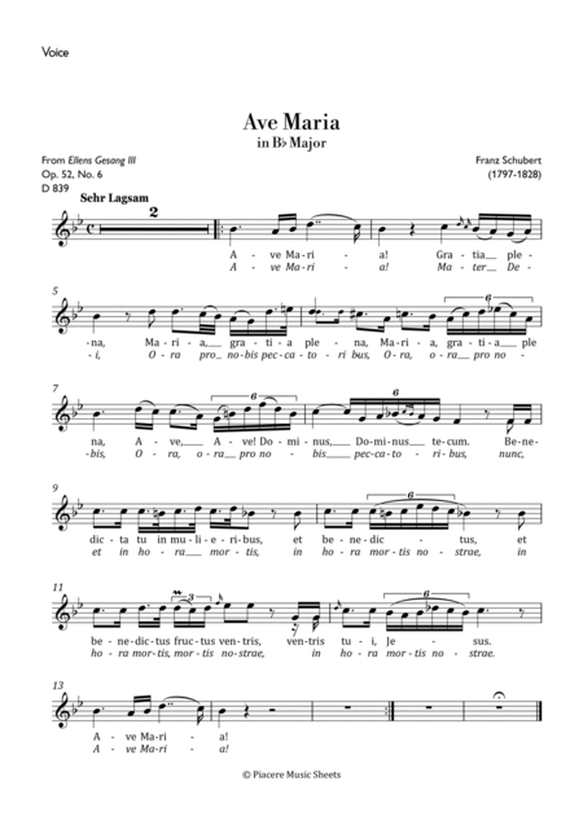 Schubert - Ave Maria in B-flat Major - Intermediate image number null