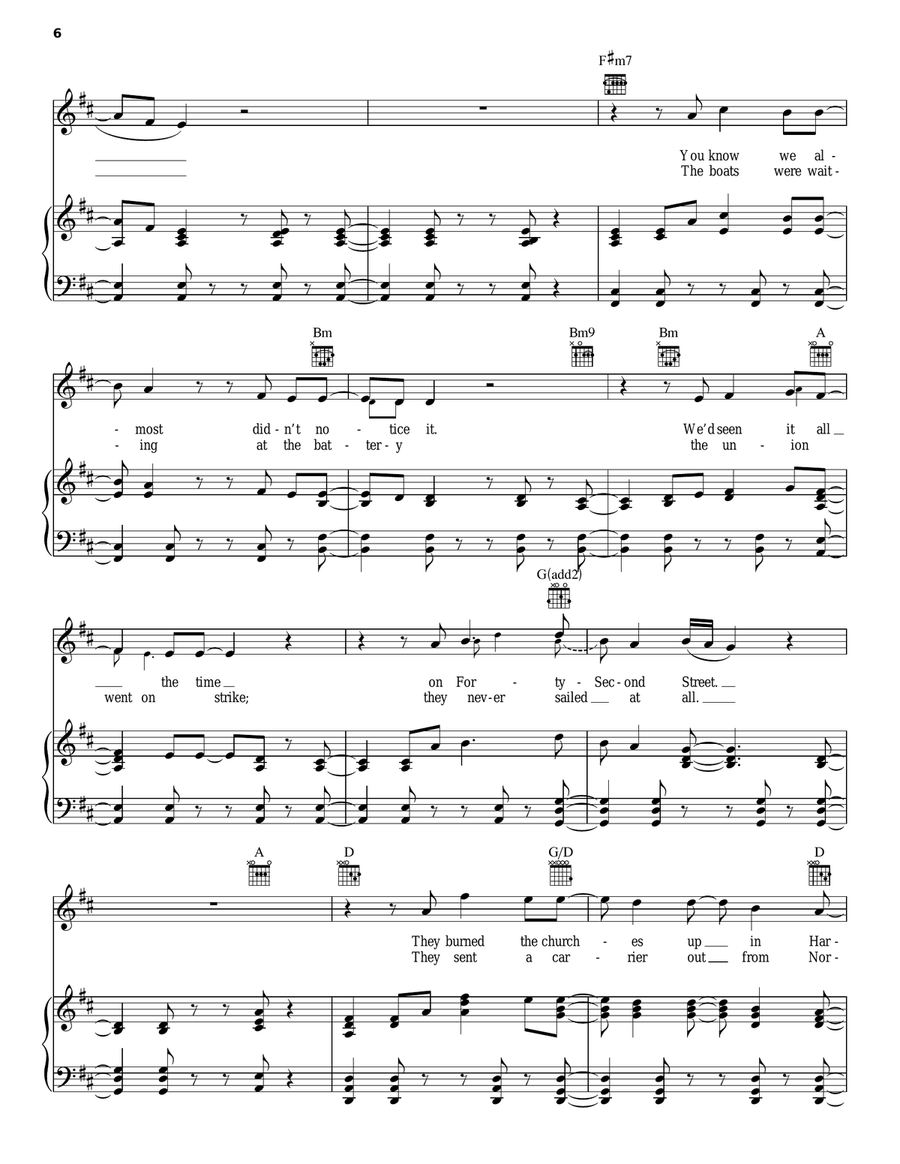 Miami 2017 (Seen The Lights Go Out On Broadway) Acoustic Guitar scores gallery preview page 6
