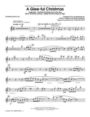 Book cover for A Glee-ful Christmas (Choral Medley)(arr. Mark Brymer) - Tenor Sax/Flute