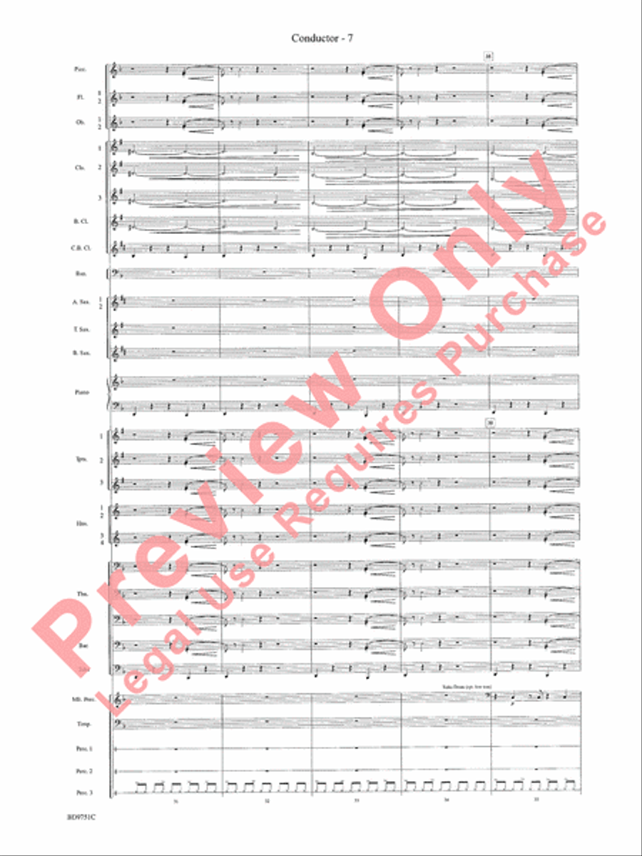 Purgatorio Concert Band scores gallery preview page 10