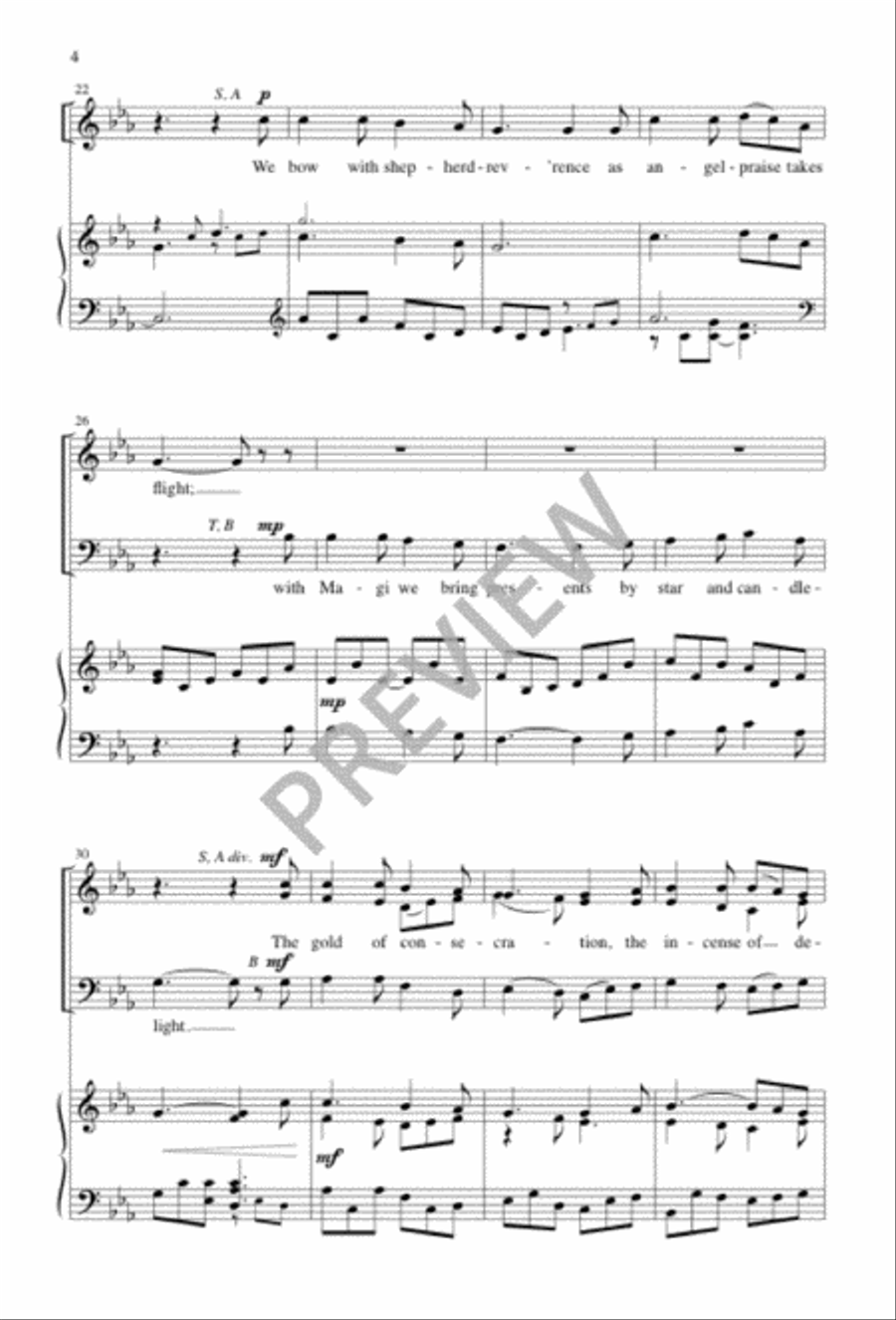 By Star and Candlelight 4-Part scores gallery preview page 4