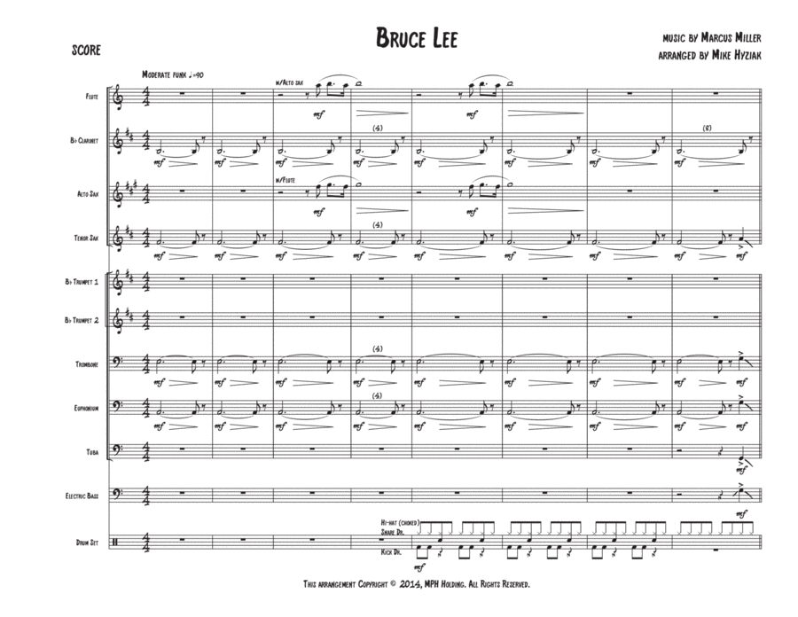 Bruce Lee Clarinet scores gallery preview page 1