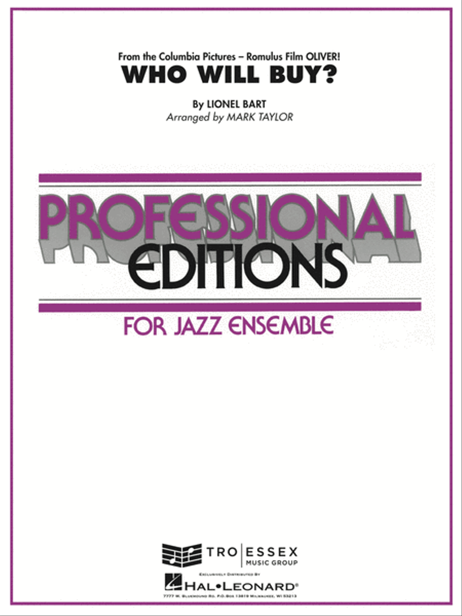 Who Will Buy? Jazz Ensemble scores gallery preview page 1