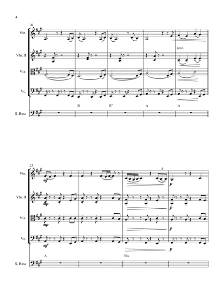 Stand By Me String Quintet scores gallery preview page 6