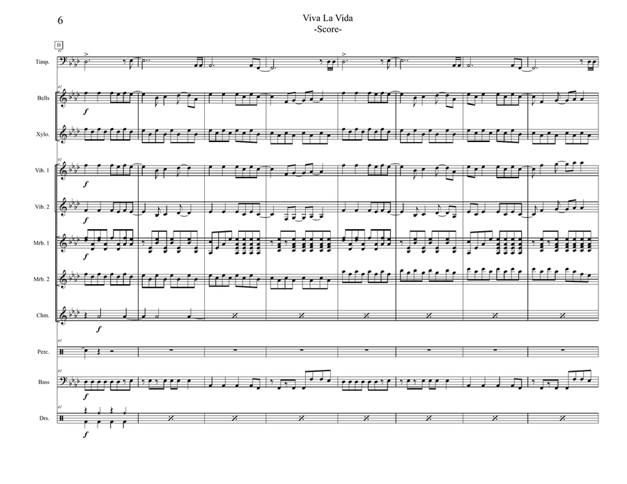 Viva La Vida School and Community scores gallery preview page 6