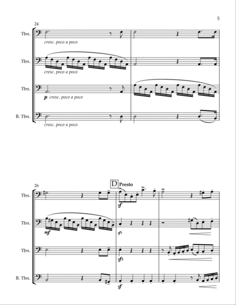Why We Fall Brass Quartet scores gallery preview page 5