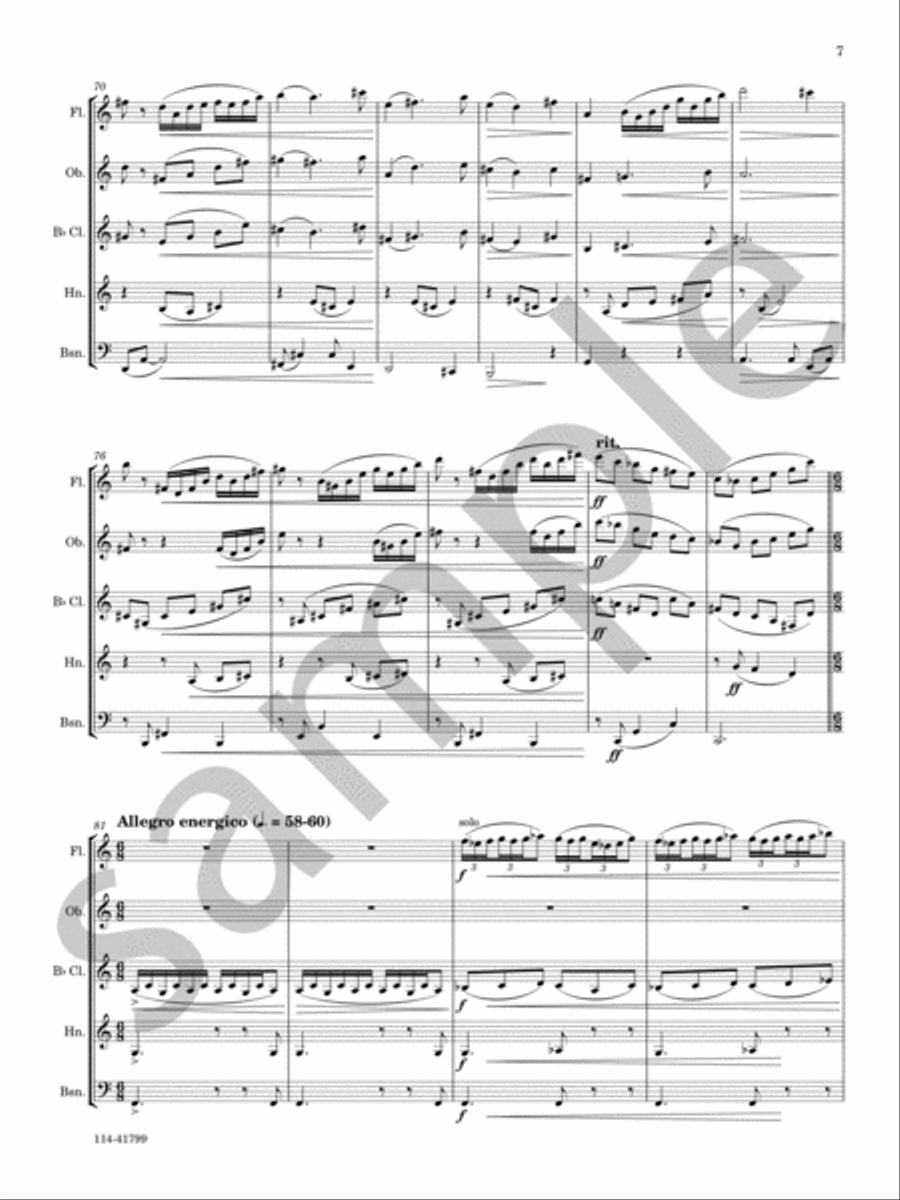 Reverie Woodwind Quintet scores gallery preview page 6