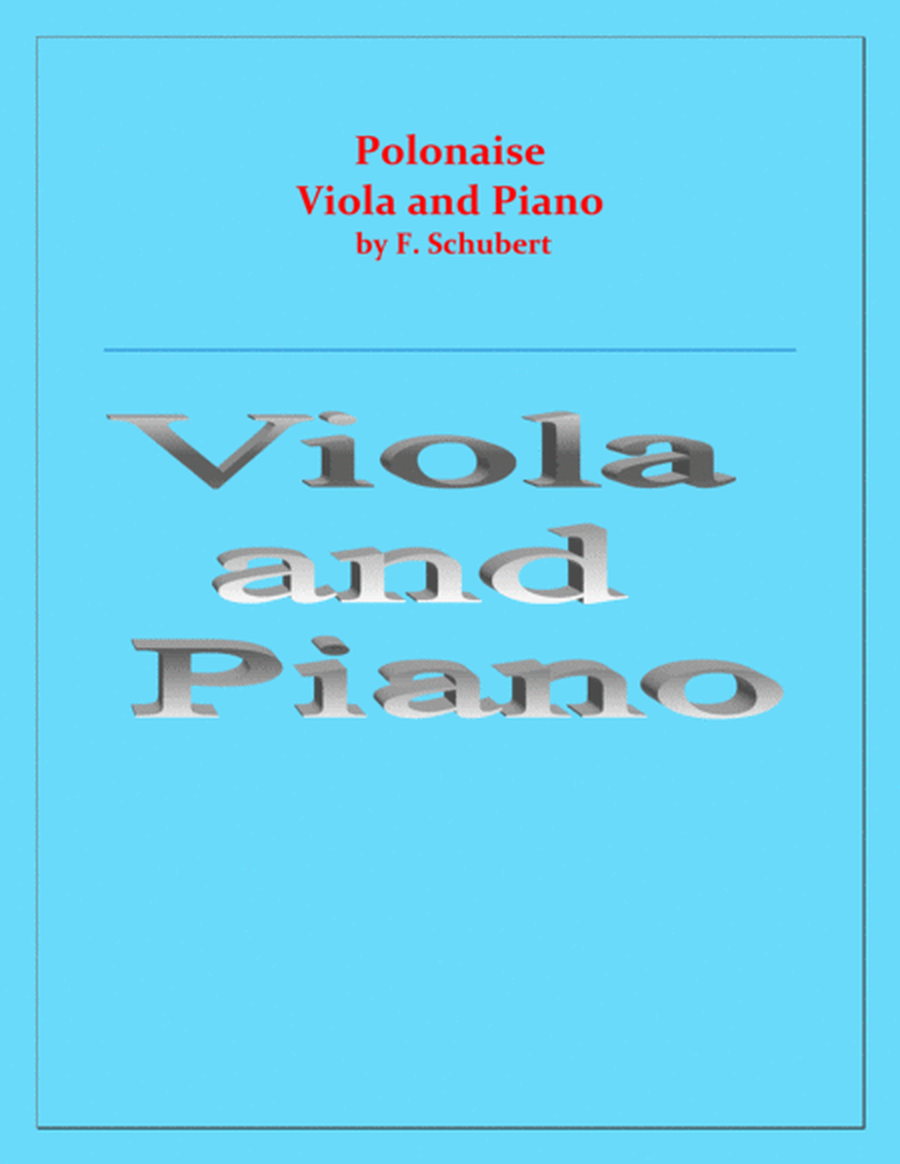 Polonaise - F. Schubert - For Viola and Piano - Intermediate image number null