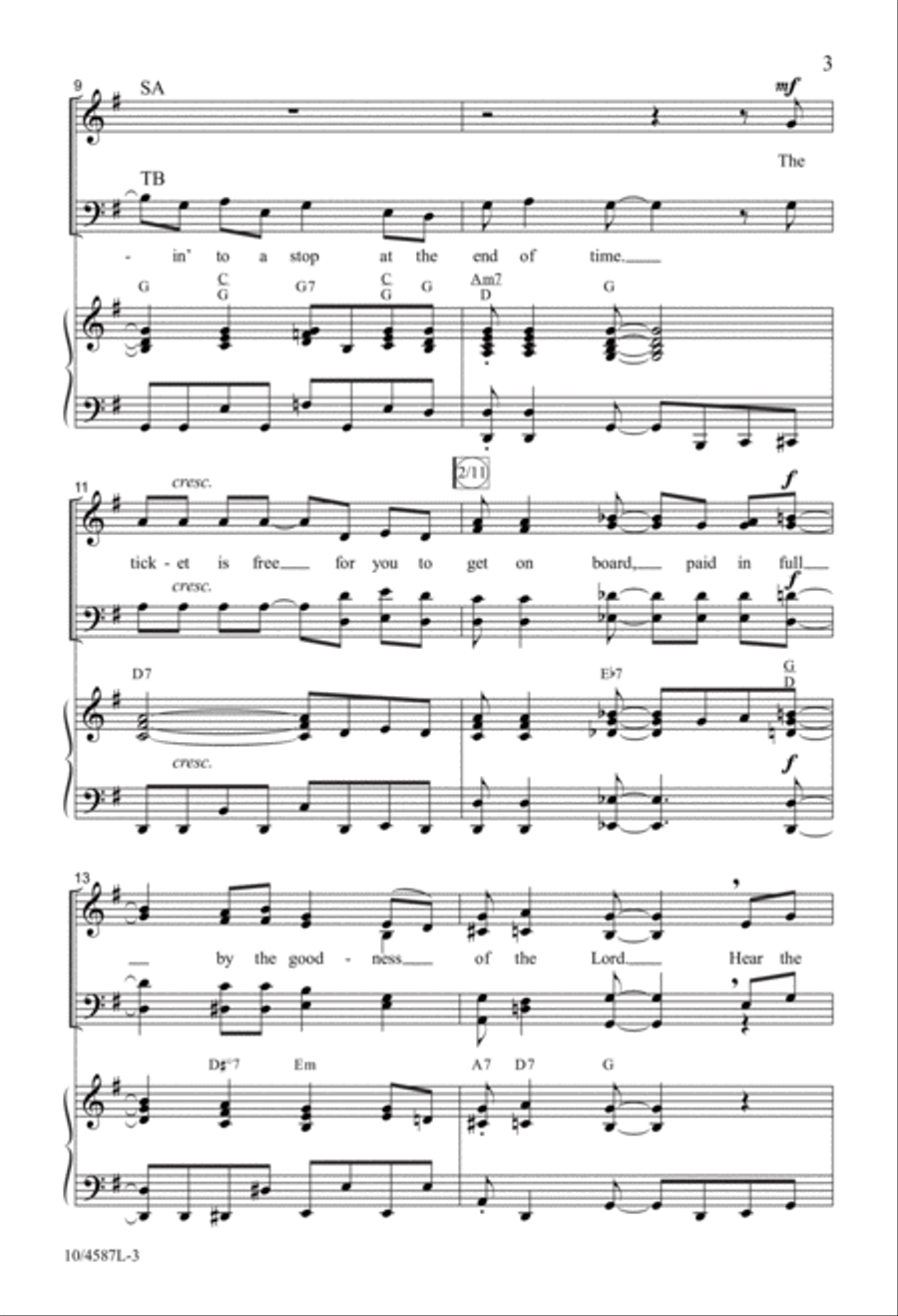 Ride the Glory Train Ride the Glory Train 4-Part scores gallery preview page 3