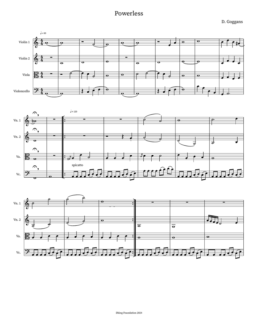 Powerless Small Ensemble scores gallery preview page 1