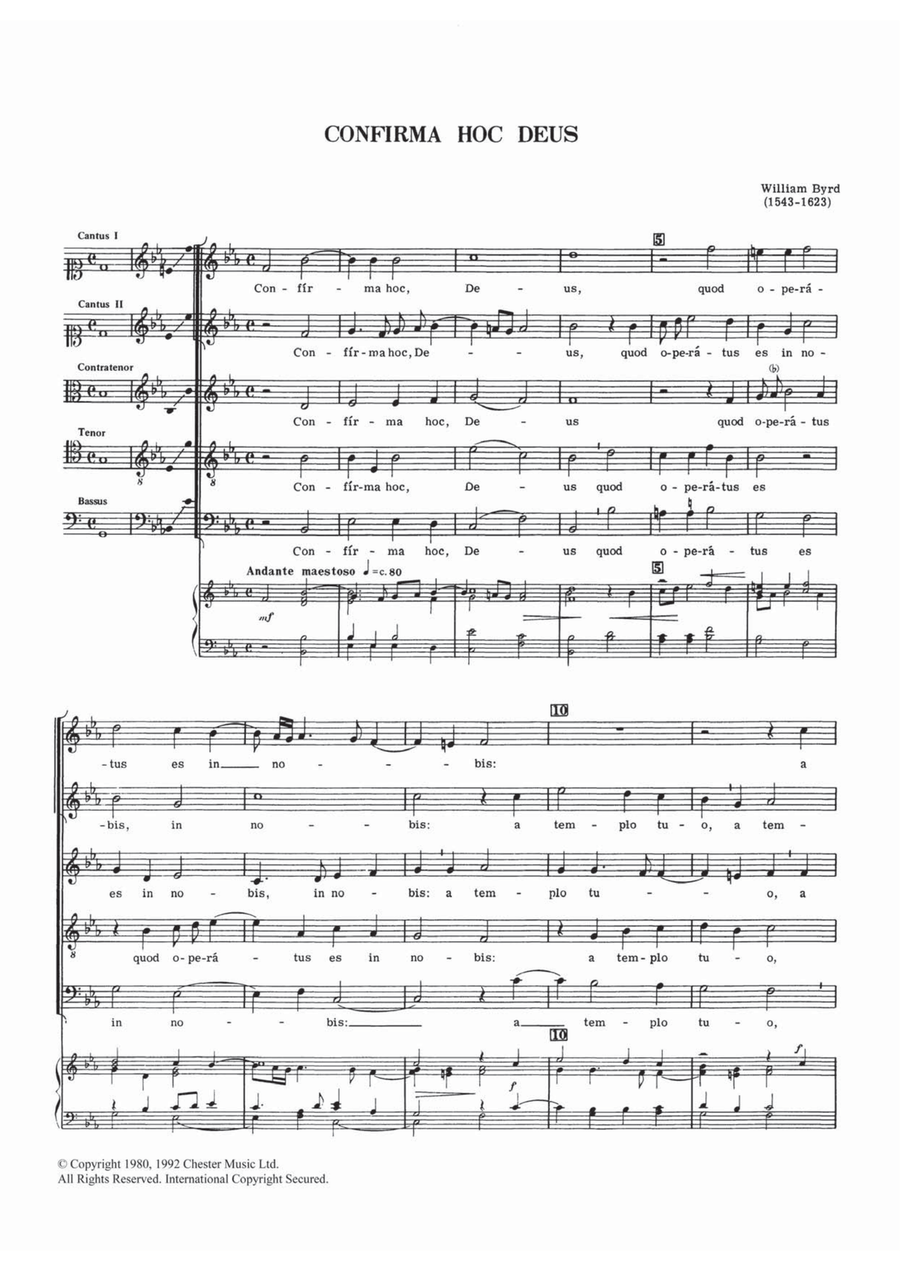 Confirma Hoc Deus Confirma Hoc Deus Piano, Vocal, Guitar scores gallery preview page 1