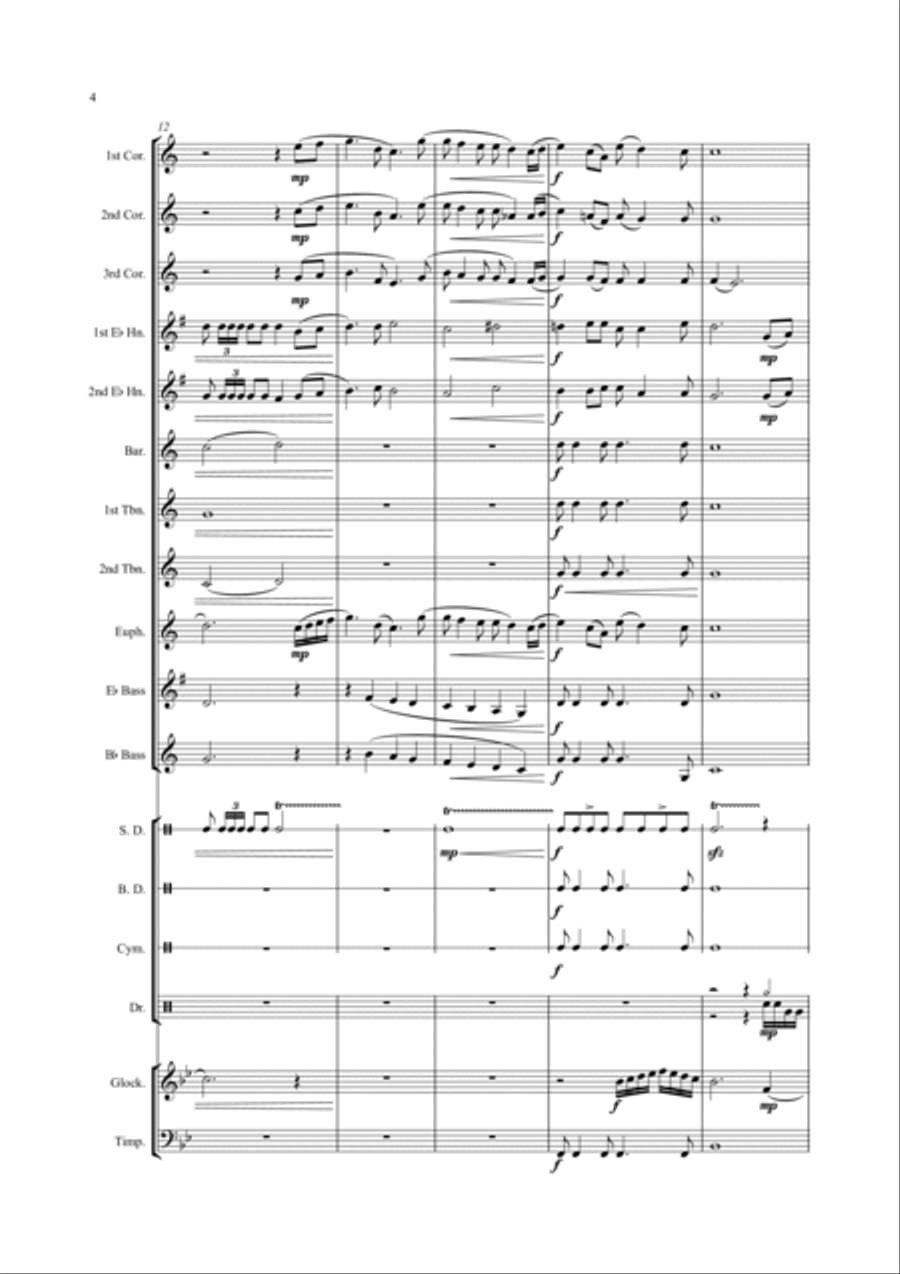 Sunset Di Sorake Sunset Di Sorake Brass Band scores gallery preview page 4