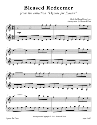 Blessed Redeemer (LARGE PRINT Piano Solo)