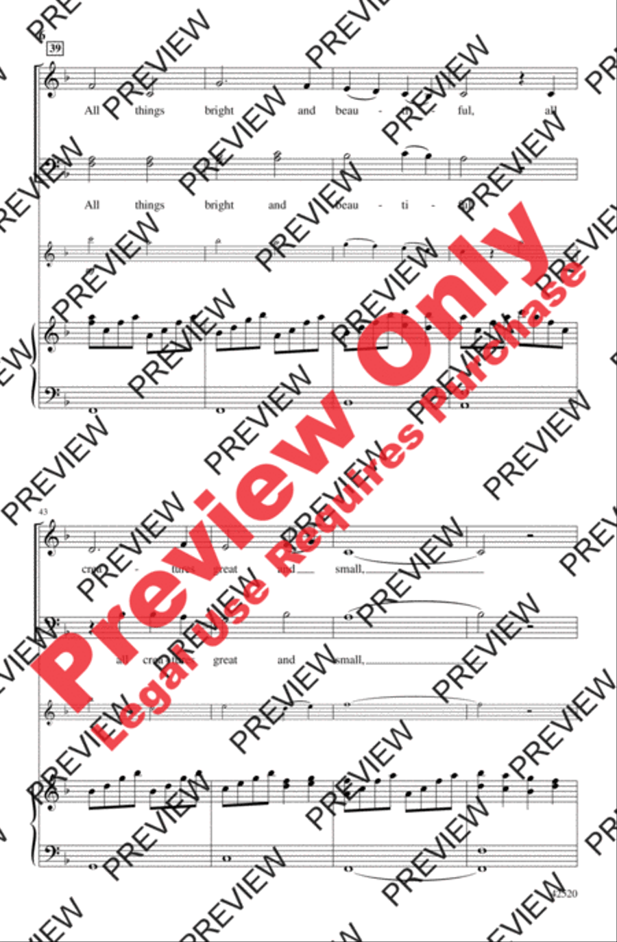 The Lord Made Them All 4-Part scores gallery preview page 6