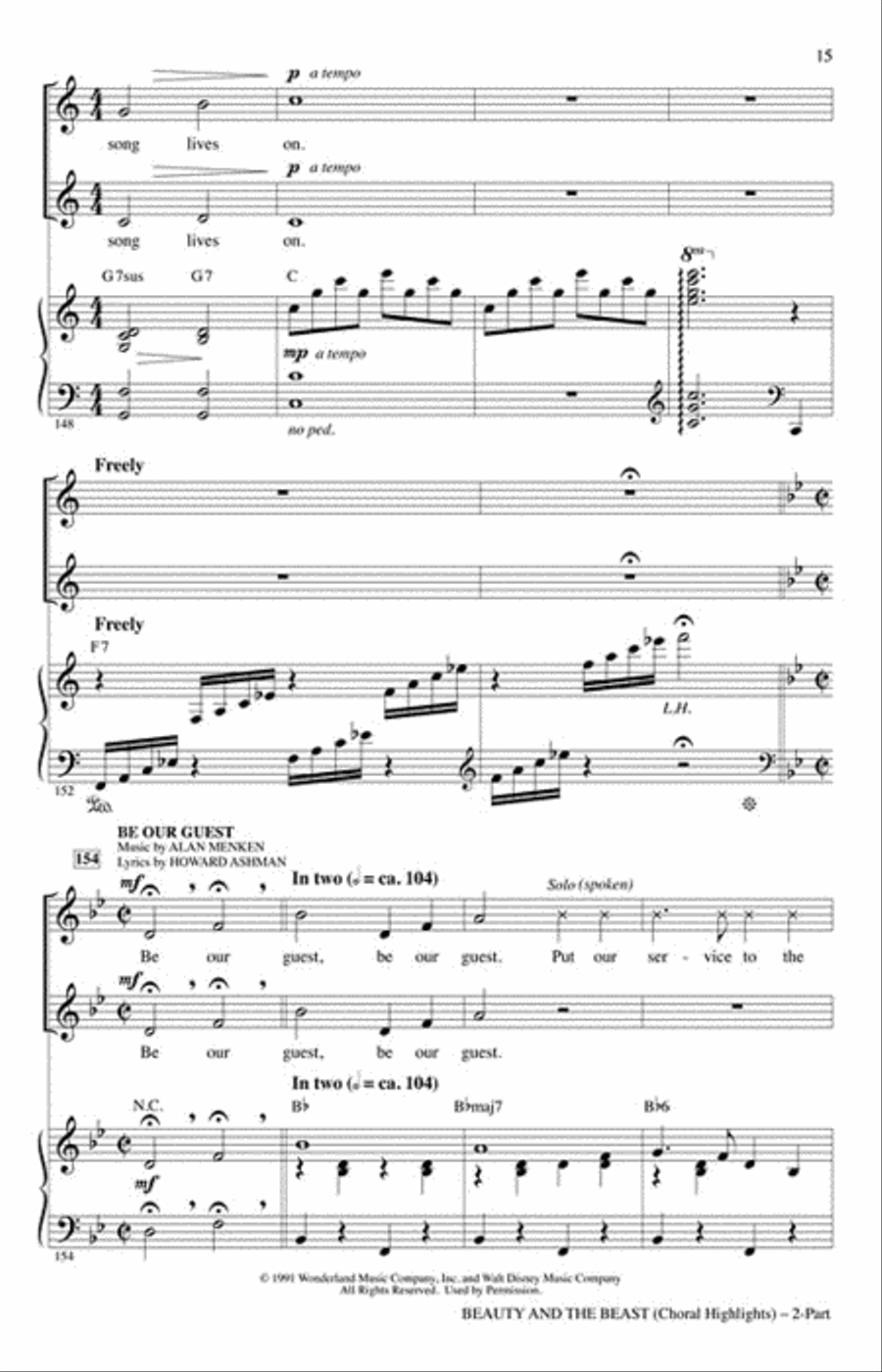Beauty and the Beast 2-Part scores gallery preview page 4