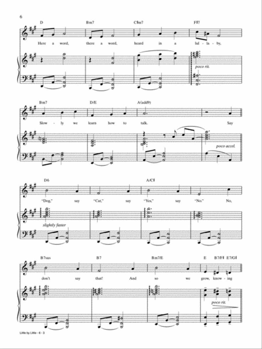 Little by Little Piano, Vocal, Guitar scores gallery preview page 3