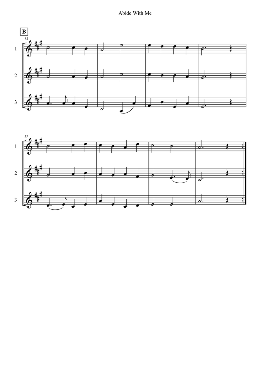 Abide With Me Abide With Me String Trio scores gallery preview page 2