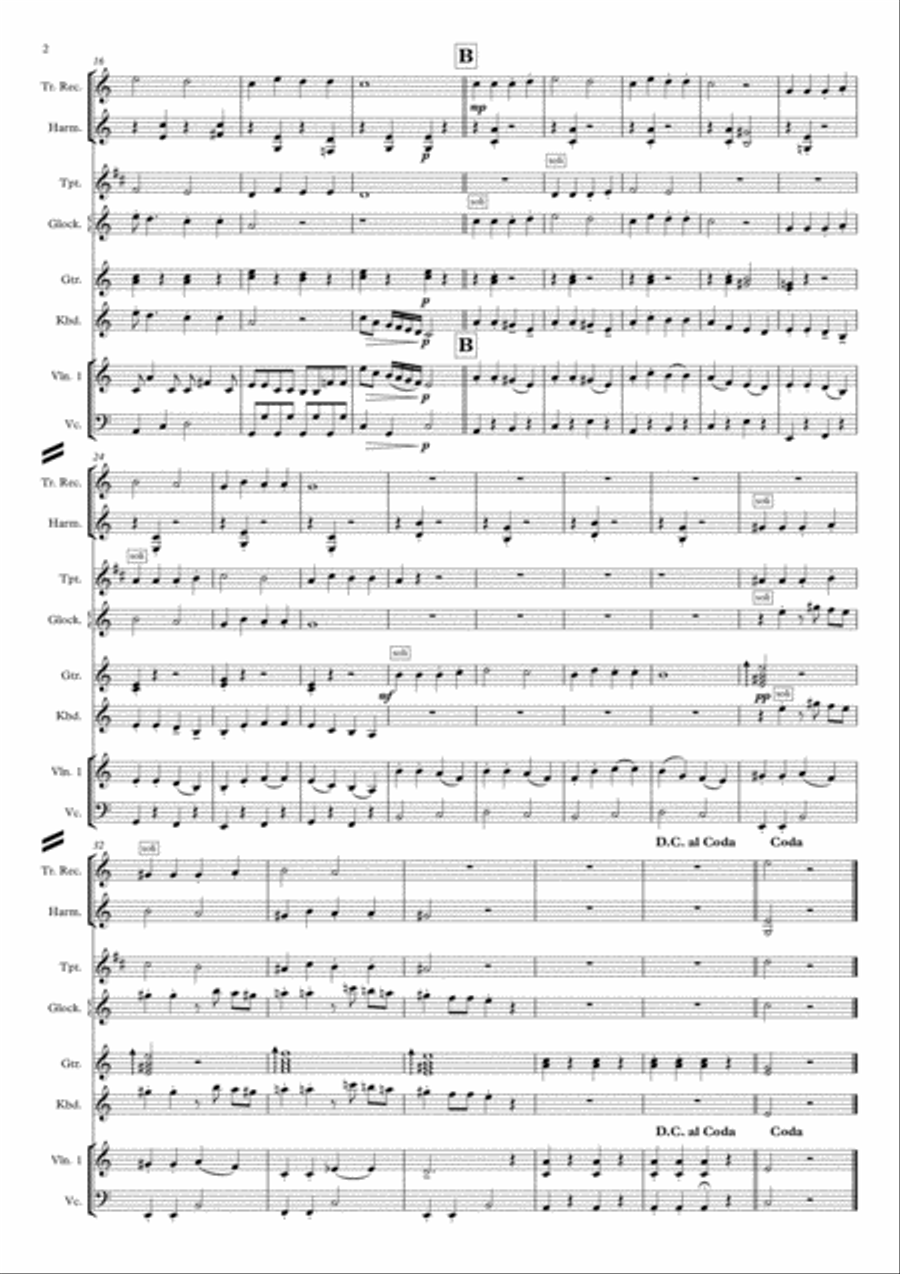 Childish fantasie on french popular song "Au clair de la lune"_score and parts image number null