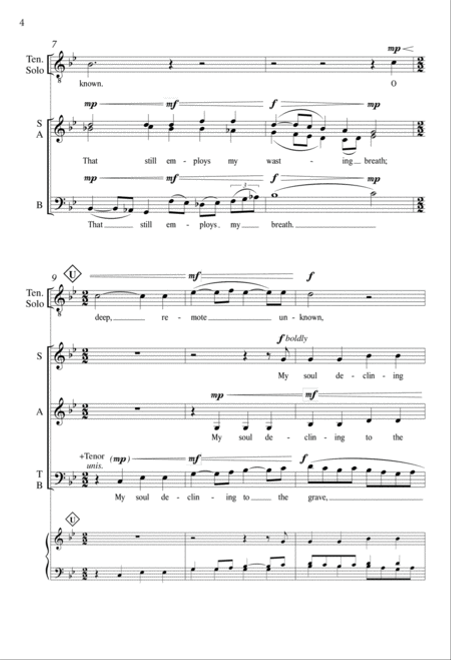 O God of My Salvation, Hear (Psalm 88): from Tenebrae (IV-V) 4-Part scores gallery preview page 4