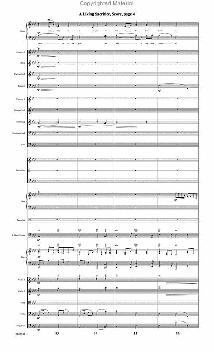 A Living Sacrifice - Orchestral Score and CD with Printable Parts