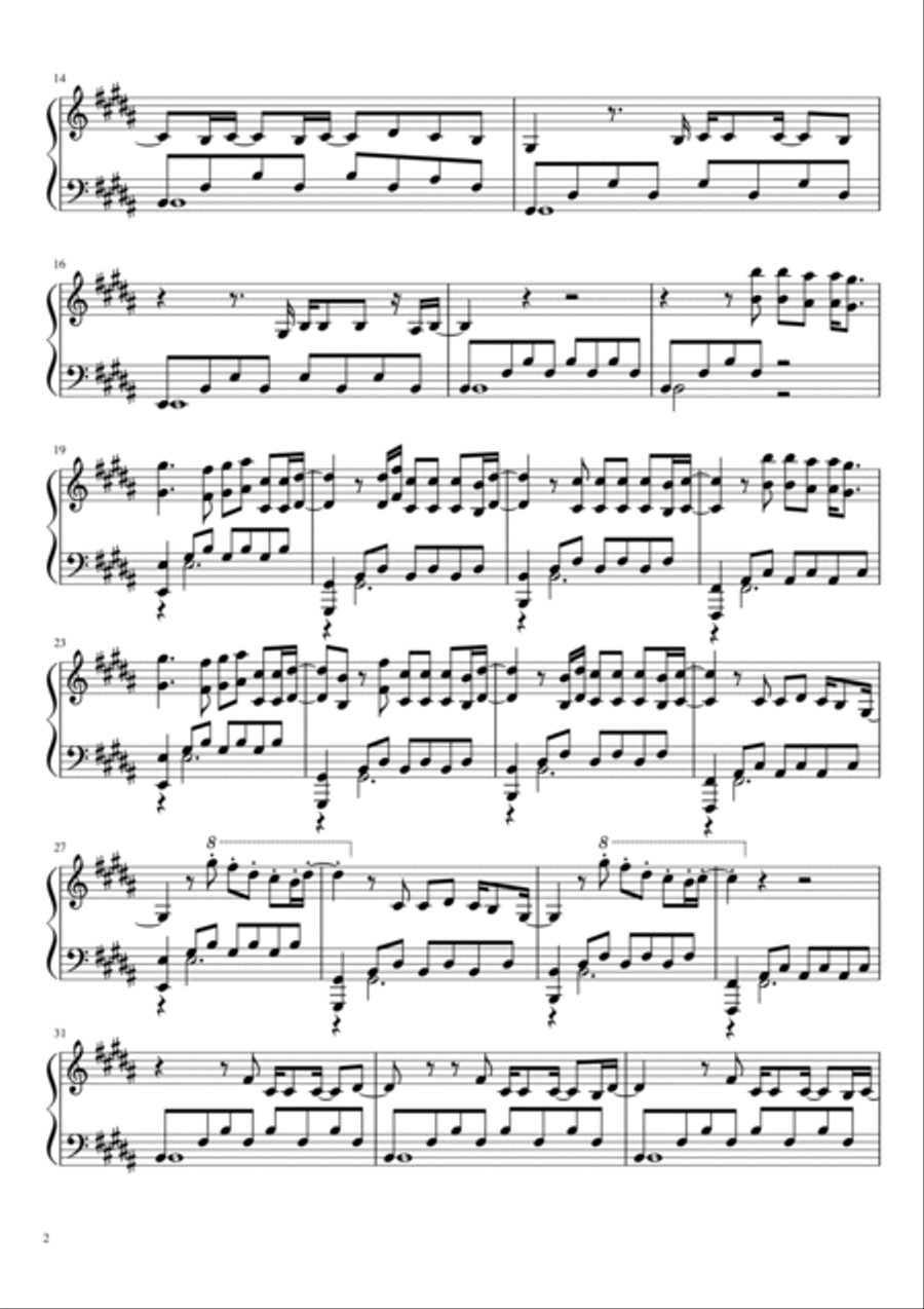 Lucky Stars Piano Solo scores gallery preview page 2