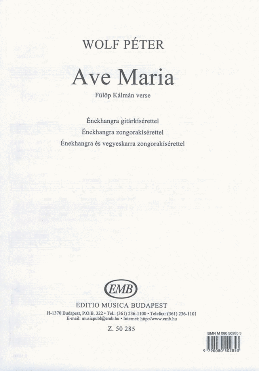 Ave Maria Piano, Vocal, Guitar scores gallery preview page 1