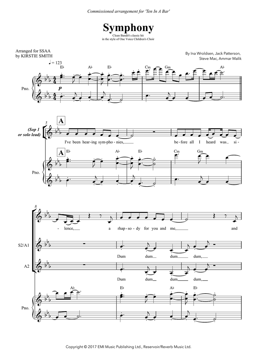 Symphony SSAA scores gallery preview page 1