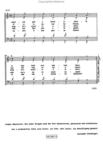 3 Karntner Chore op. 106 fur gemischten Chor