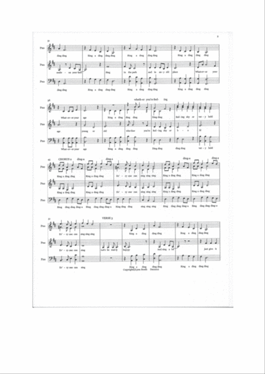 Ring A Ding Ding Voice Solo scores gallery preview page 2