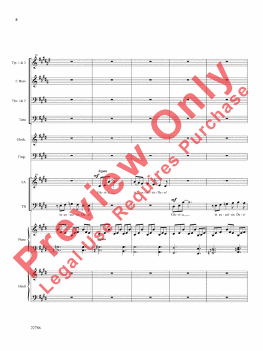 Gloria for Christmas Choir scores gallery preview page 7