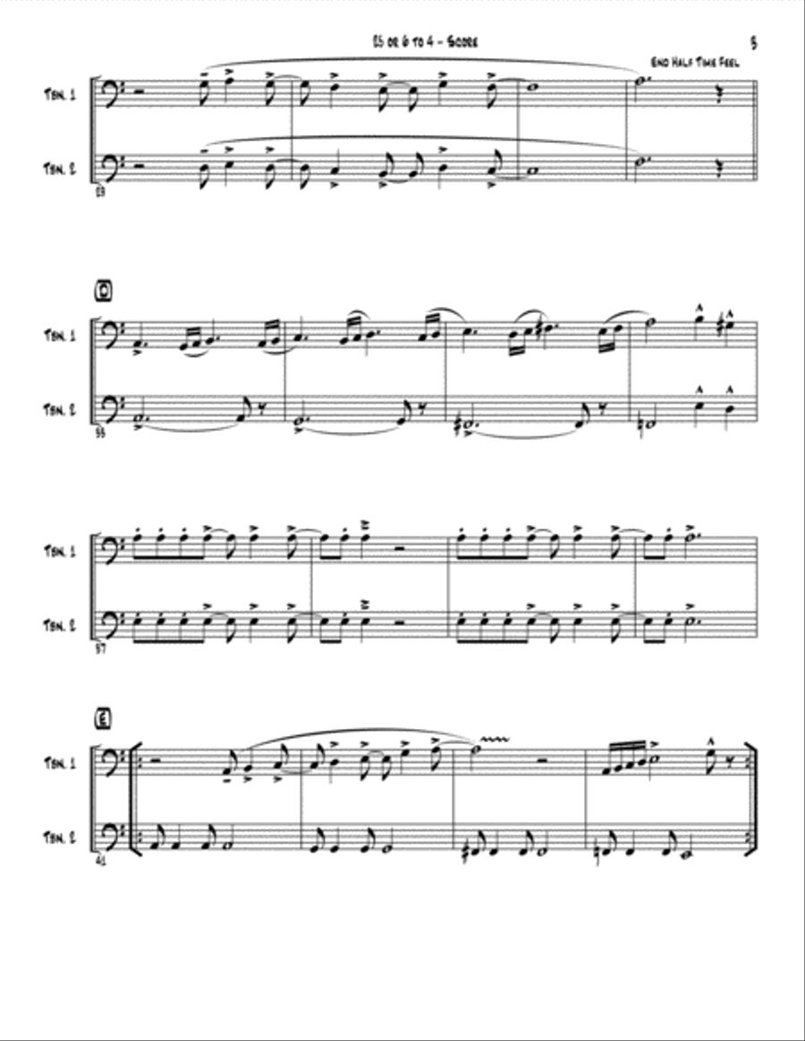 25 Or 6 To 4 Trombone Duet scores gallery preview page 5