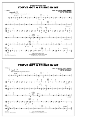 Book cover for You've Got a Friend in Me (from Toy Story 2) (arr. Paul Murtha) - Cymbals