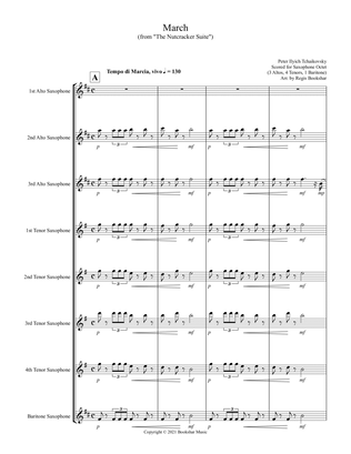 March (from "The Nutcracker Suite") (F) (Saxophone Octet - 3 Alto, 4 Tenor, 1 Bari)