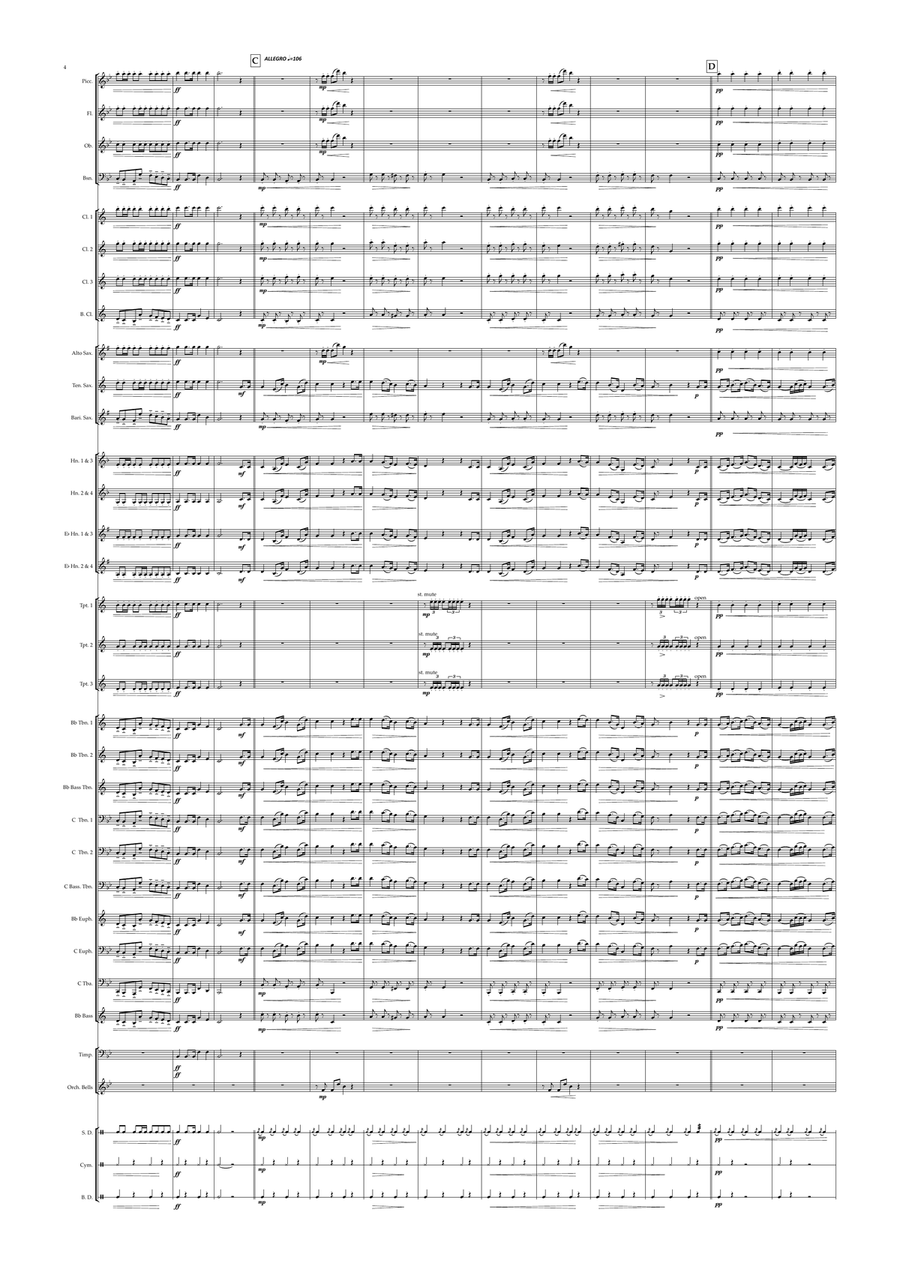 Uruguayan National Anthem for Concert/Symphonic/Military/Wind Band (World National Anthem Series) Concert Band scores gallery preview page 4