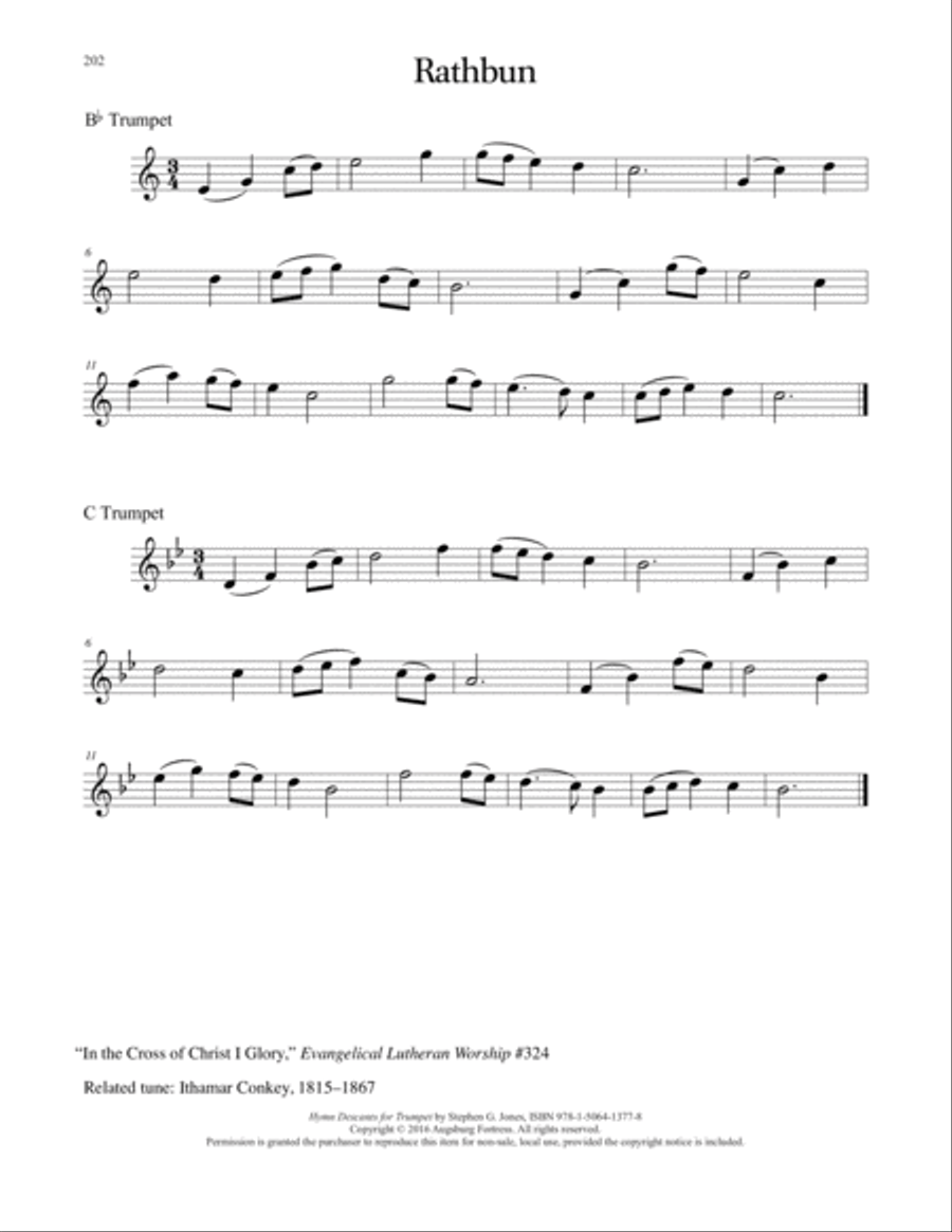 Hymn Descants for Trumpet C Trumpet scores gallery preview page 203