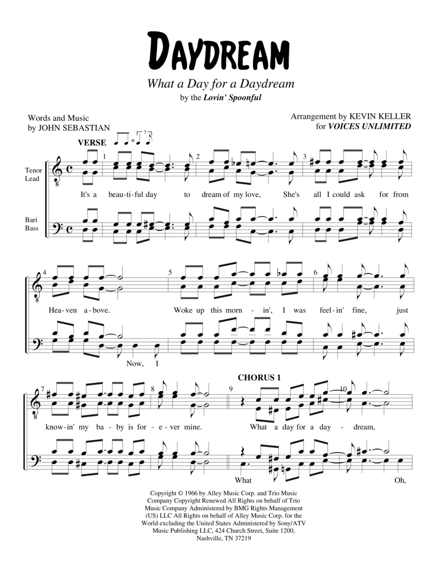 Daydream TTBB scores gallery preview page 1