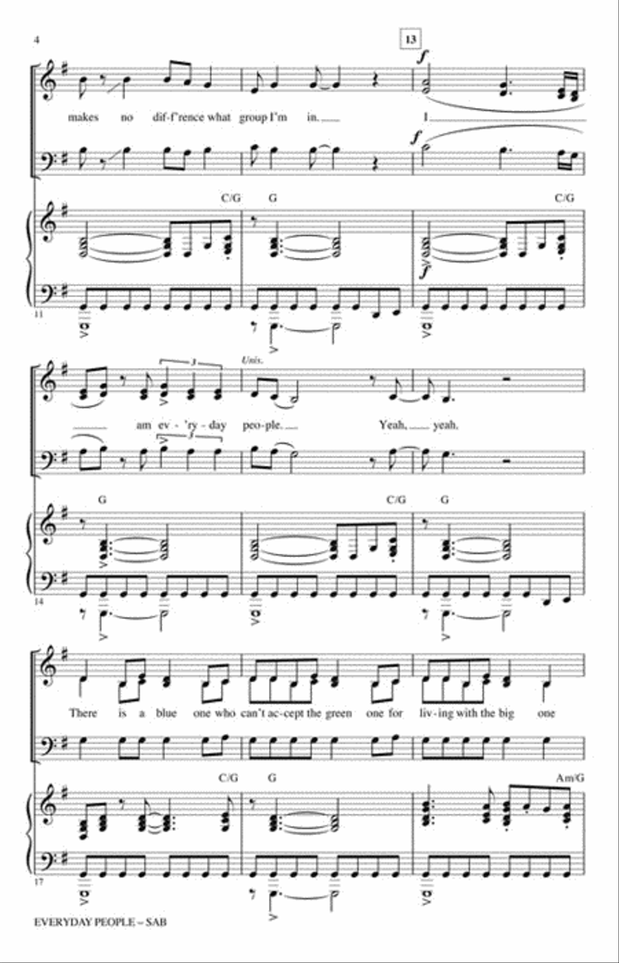 Everyday People 3-Part scores gallery preview page 3