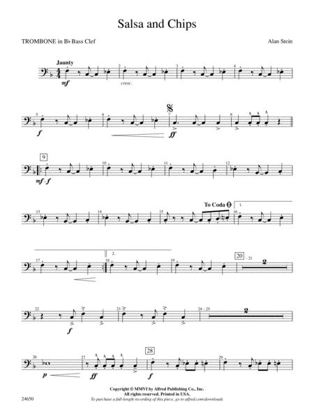 Salsa and Chips: (wp) 1st B-flat Trombone B.C.