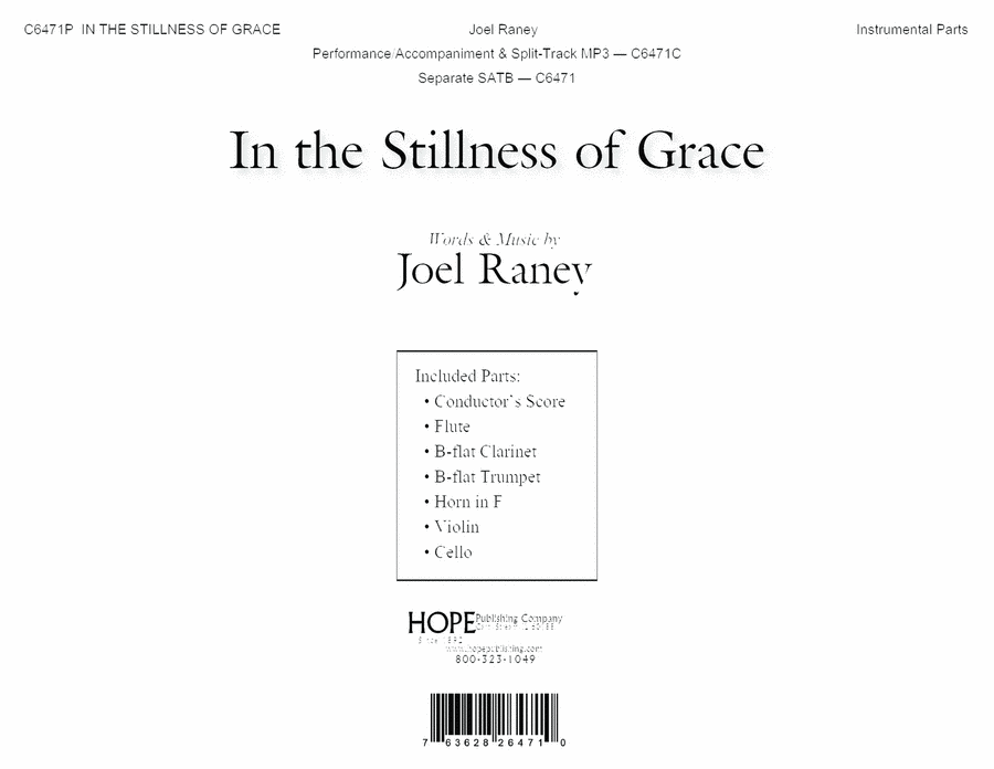 In the Stillness of Grace Piano Accompaniment scores gallery preview page 1