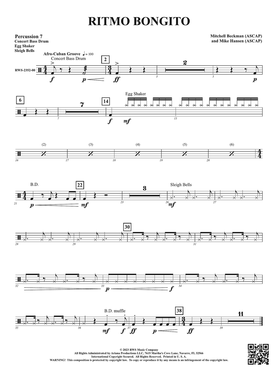 Ritmo Bongito: 7th Percussion Percussion Ensemble scores gallery preview page 1