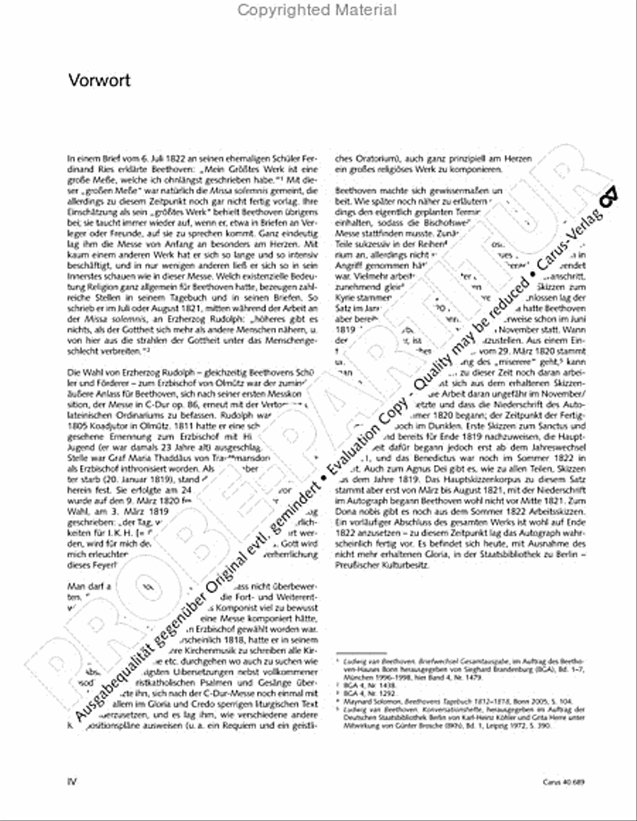 Missa solemnis 4-Part scores gallery preview page 6
