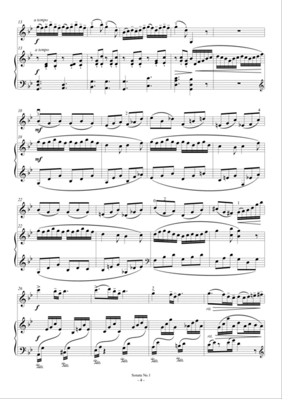 Violin Sonata No.1 Violin Solo scores gallery preview page 4