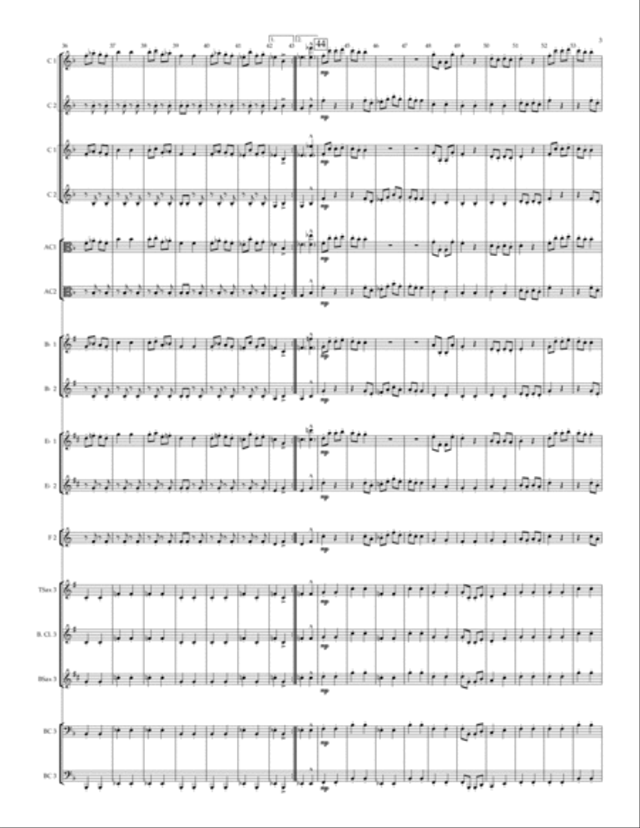 Can Can - for adaptable wind trio (SAB) SAB scores gallery preview page 3