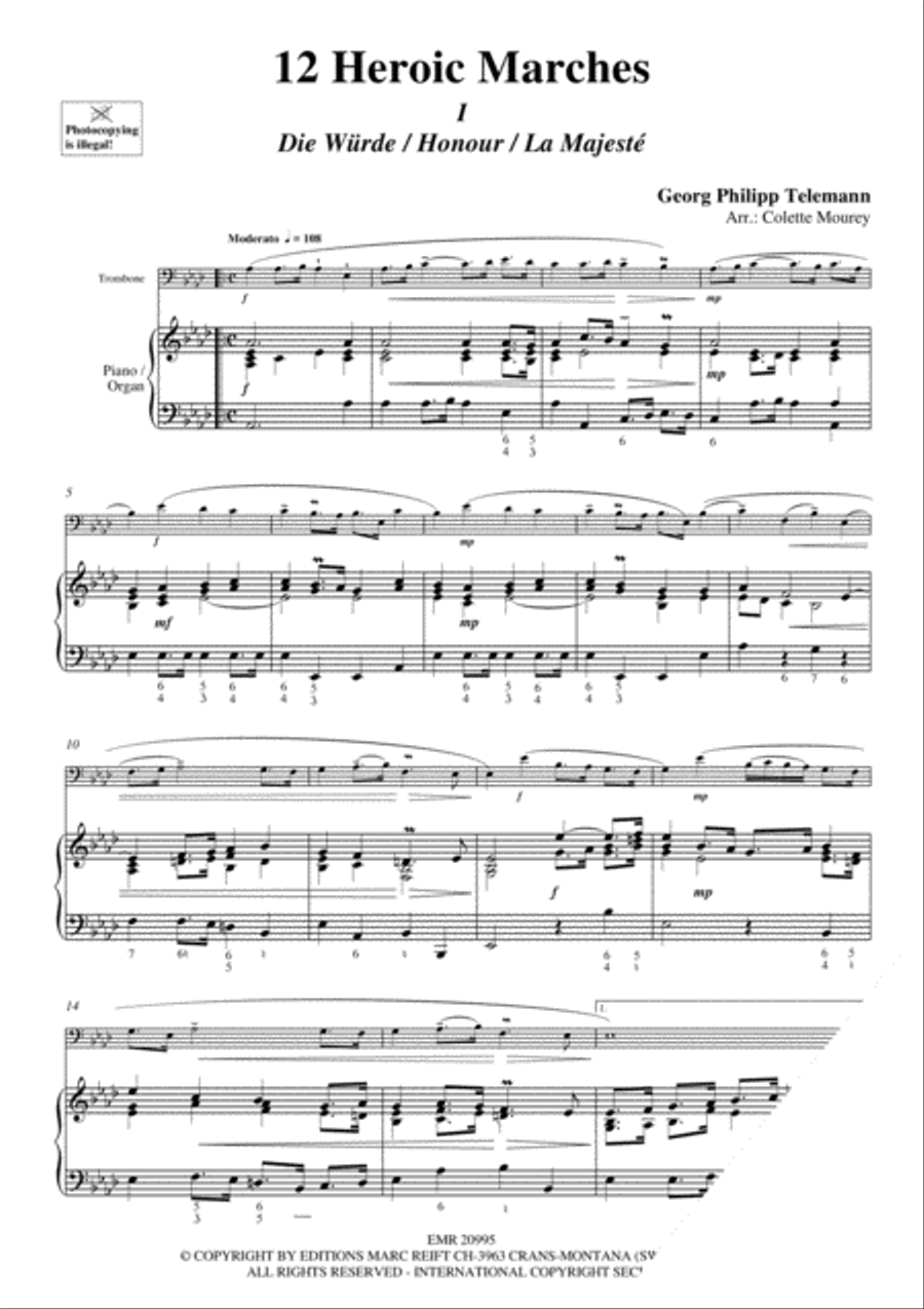 12 Heroic Marches Organ scores gallery preview page 3